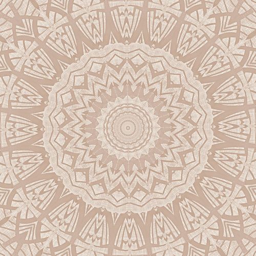 Mandala Textiel Kunst Beige