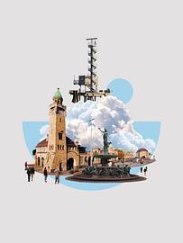 City collages - Hamburg Collage #10 by Stadtcollagen