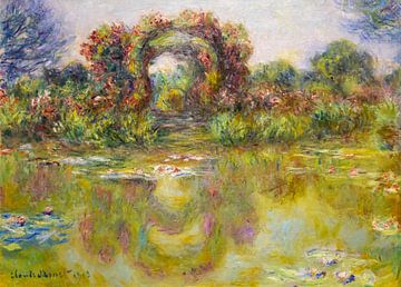 Claude Monet,Waterlelievijver, roos