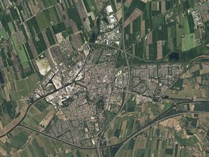 Luchtfoto van Meppel van Maps Are Art