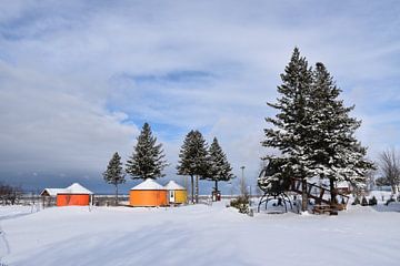 Kamperen in de winter by Claude Laprise