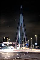 Le pont Erasmus vu du côté sud. (portrait)