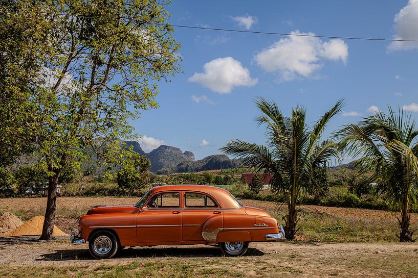 classic car at Finca Tabacum, Viñales, Cuba by Inge van Veen