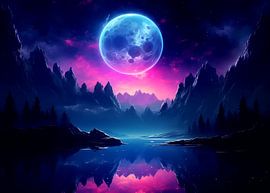 Moon in another galaxy by Artify