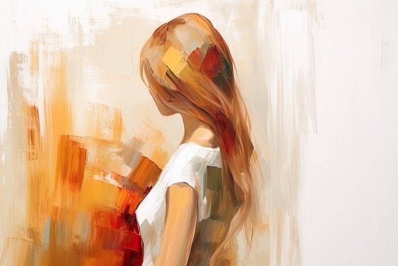 De Elegante Vrouw op de Witte Achtergrond van De Mooiste Kunst