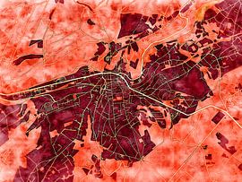 Karte von Spa im stil 'Amber Autumn'