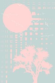 Landschaft in Pastelltönen von Caroline Drijber