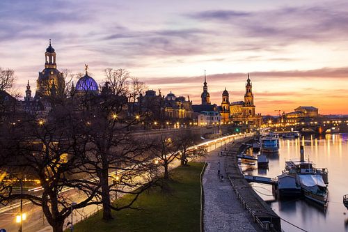 Les rives de l'Elbe à Dresde
