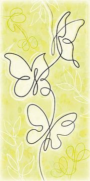 3 butterflies van Joan Engels