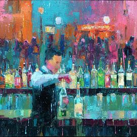 Neon Bar Innenausstattung von Christian Ovís