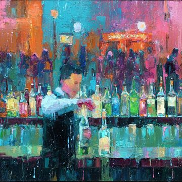 Neon Bar Innenausstattung von Christian Ovís