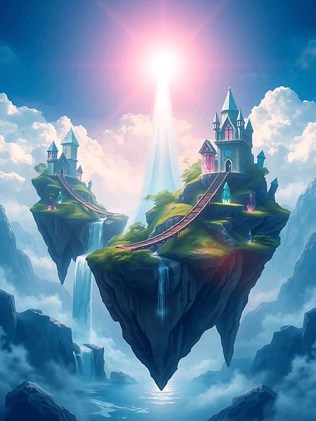 Floating Island Fantasy by rendyokt rendy