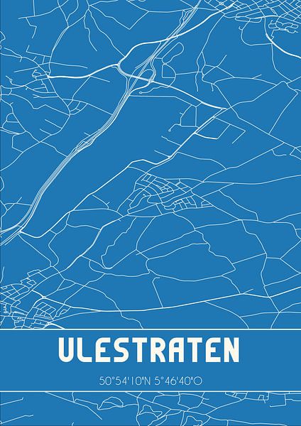 Plan d'ensemble | Carte | Ulestraten (Limbourg) par Affiches de lieux