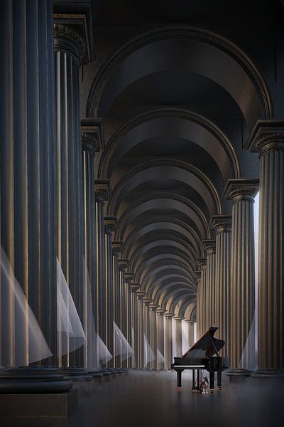 In the arched gallery, waiting... by OK