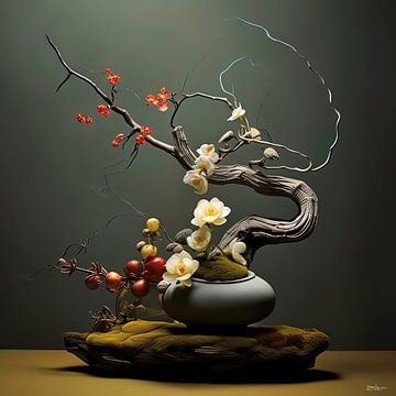 ikebana (japanse bloemsierkunst) sur Gelissen Artworks