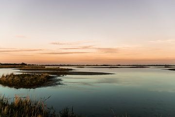 Réserve naturelle du coucher de soleil Mariendal Den Helder sur Davadero Foto