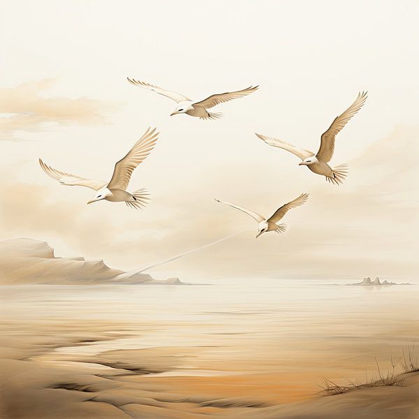 Peinture d'une mouette par La collection ARTEO