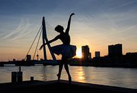 Dans bij zonsondergang in Rotterdam