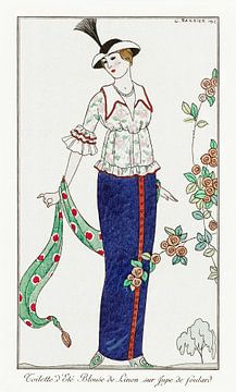 George Barbier - Costumes Parisiens, no. 3: Toilette d'Été, Toilett van Peter Balan