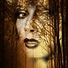 portret Dubbele tentoonstelling - herfst van Dreamy Faces