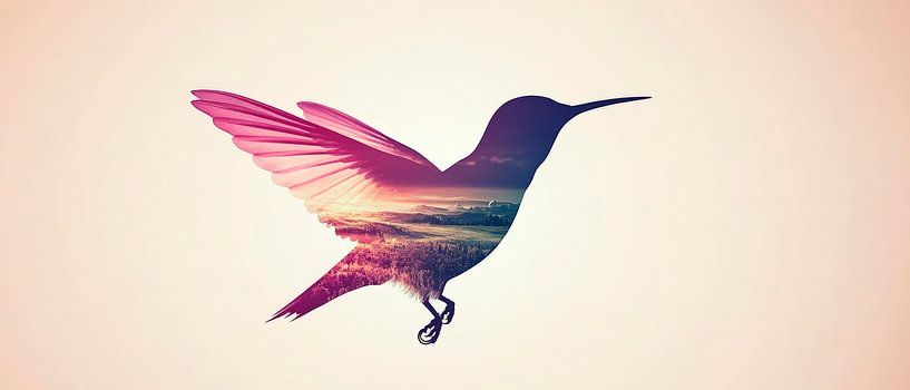 Fliegender Kolibri von Poster Art Shop