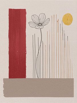 WabiSabi/Japandi Art: Organisch abstract in rustige tinten van Studio Pieternel