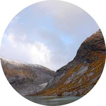 Nigardsbreen Gletsjer in de herfst van Aagje de Jong