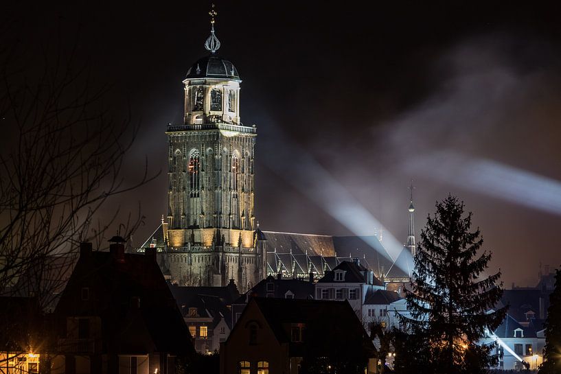 Deventer toren in de spotlights van VOSbeeld fotografie