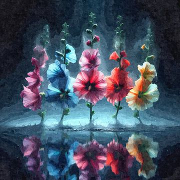 Stokroos Symfonie - Spiegel van de ziel van Sabine Wagner