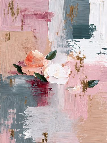 Abstract with soft flowers