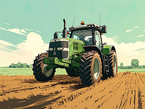 Grüner Traktor