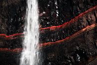 Red lines behind Hengifoss waterfall (Iceland) by Martijn Smeets thumbnail