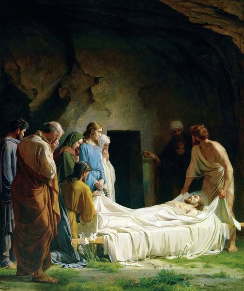 Carl Bloch,Funeral of Jesus by finemasterpiece