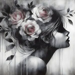 Roses roses sur FoXo Art