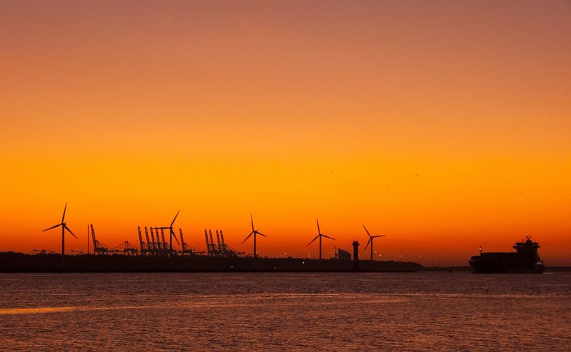 Sonnenuntergang Maasvlakte Rotterdam von Jessica Berendsen