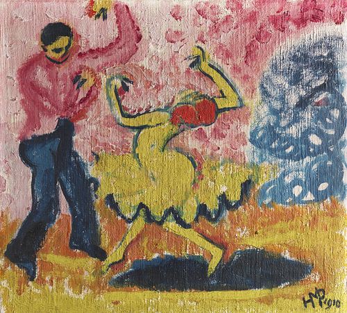 Max Pechstein – Figures dancing and bathing by the forest pond, 1911 by Atelier Liesjes