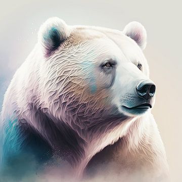 Portret van een grizzly beer van Vlindertuin