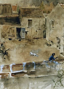 Bruno Andreas Liljefors,A courtyard in Grez Sur Loing, 1887