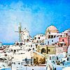 Santorini, Motiv 3 von zam art