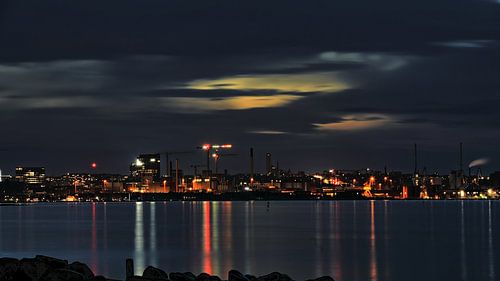 Aarhus havenzicht in stilte