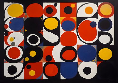 Geometrisch abstract cirkels en vierkanten