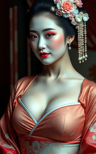 Portrait Japanese Geisha