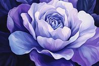 Digitale kunst van paarse roos van Art & Soul Creations thumbnail