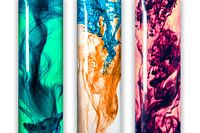 Trio : les couleurs se dissolvent dans l'eau