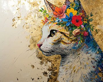 Golden Animal Portrait by De Mooiste Kunst