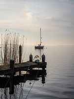Solitary sailboat