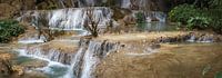 Panoramic photo of the Kuang Si Waterfall, Laos by Rietje Bulthuis thumbnail