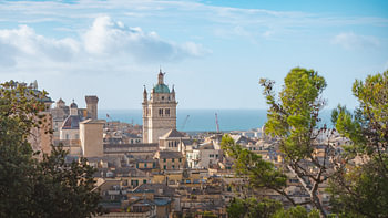 A panoramic view of historic Genoa