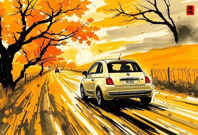 Fiat 500 - Le zen du mouvement d'automne par MIROKKU