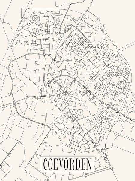 City map Coevorden - City - Light version - Map by Locus Studio